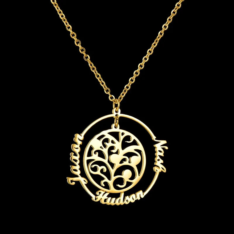 Personalized Family Tree Name Necklace | Custom Names | Gift for Mom