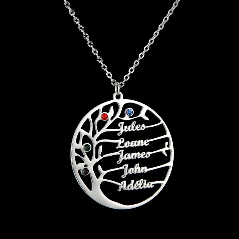 Personalized Family Tree Name Necklace | Custom Names | Gift for Mom