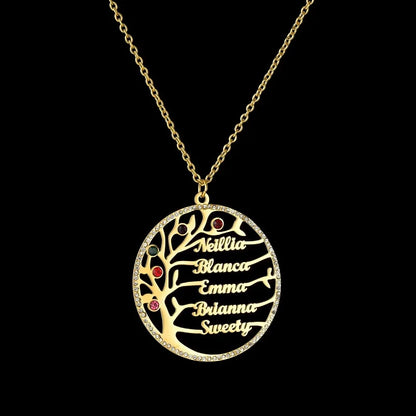 Personalized Family Tree Name Necklace | Custom Names | Gift for Mom