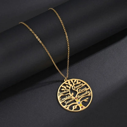 Personalized Family Tree Name Necklace | Custom Names | Gift for Mom
