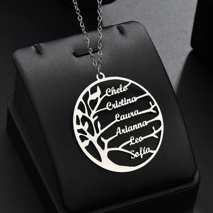Personalized Family Tree Name Necklace | Custom Names | Gift for Mom