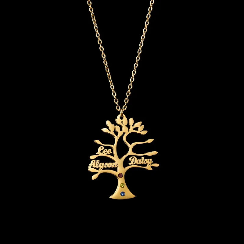 Personalized Family Tree Name Necklace | Custom Names | Gift for Mom