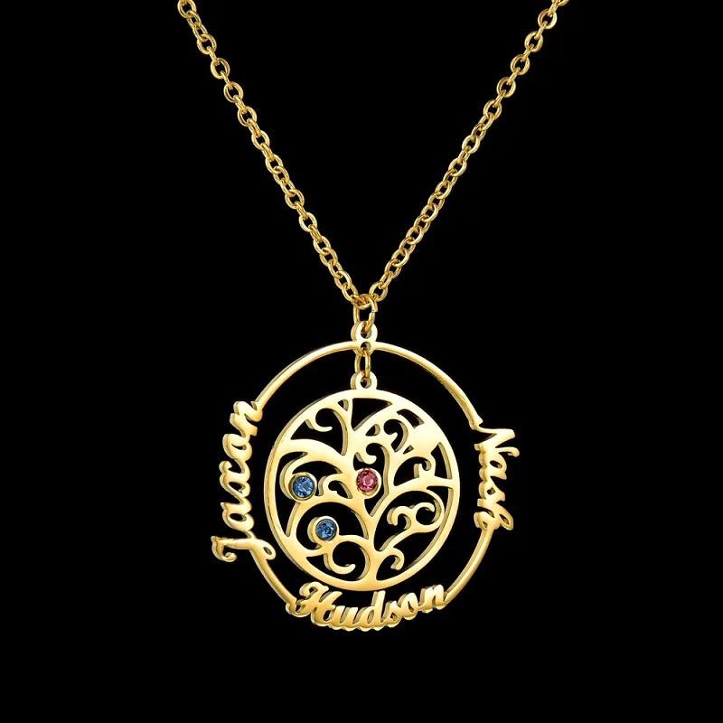 Personalized Family Tree Name Necklace | Custom Names | Gift for Mom