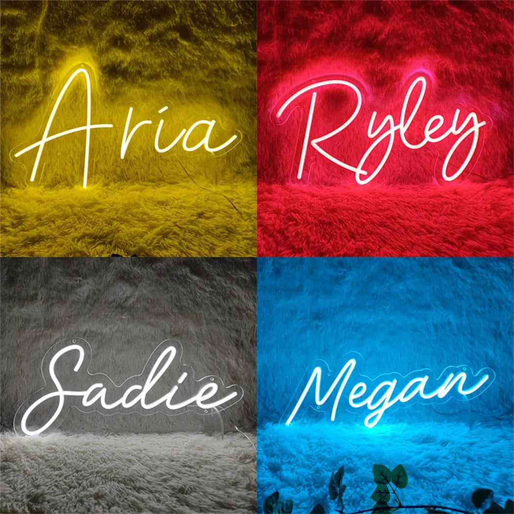 Custom LED Neon Name Sign - Personalized Light for Bedroom, Kids Room & Wall Decor