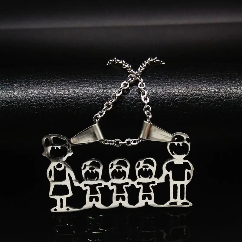 Mama Family Stainless Steel Necklace