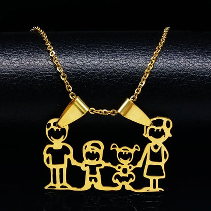 Mama Family Stainless Steel Necklace