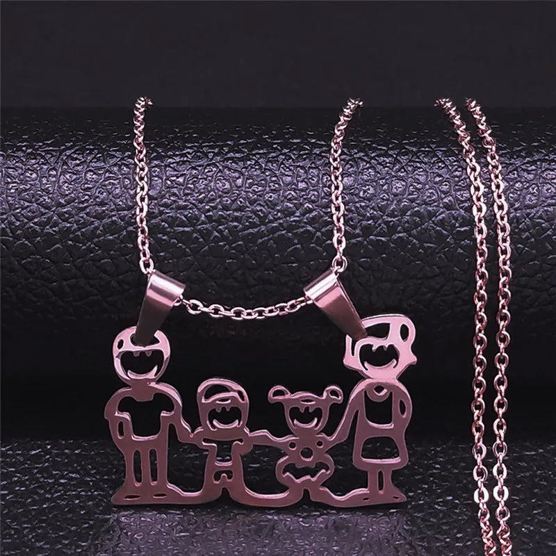 Mama Family Stainless Steel Necklace