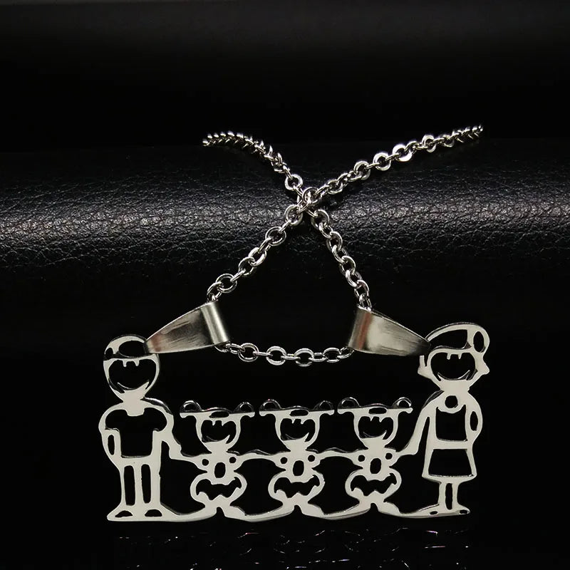 Mama Family Stainless Steel Necklace