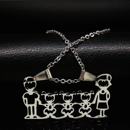 Mama Family Stainless Steel Necklace