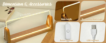 Personalized Light Up Name Sign — Custom Acrylic Desk Plaque with LED Base