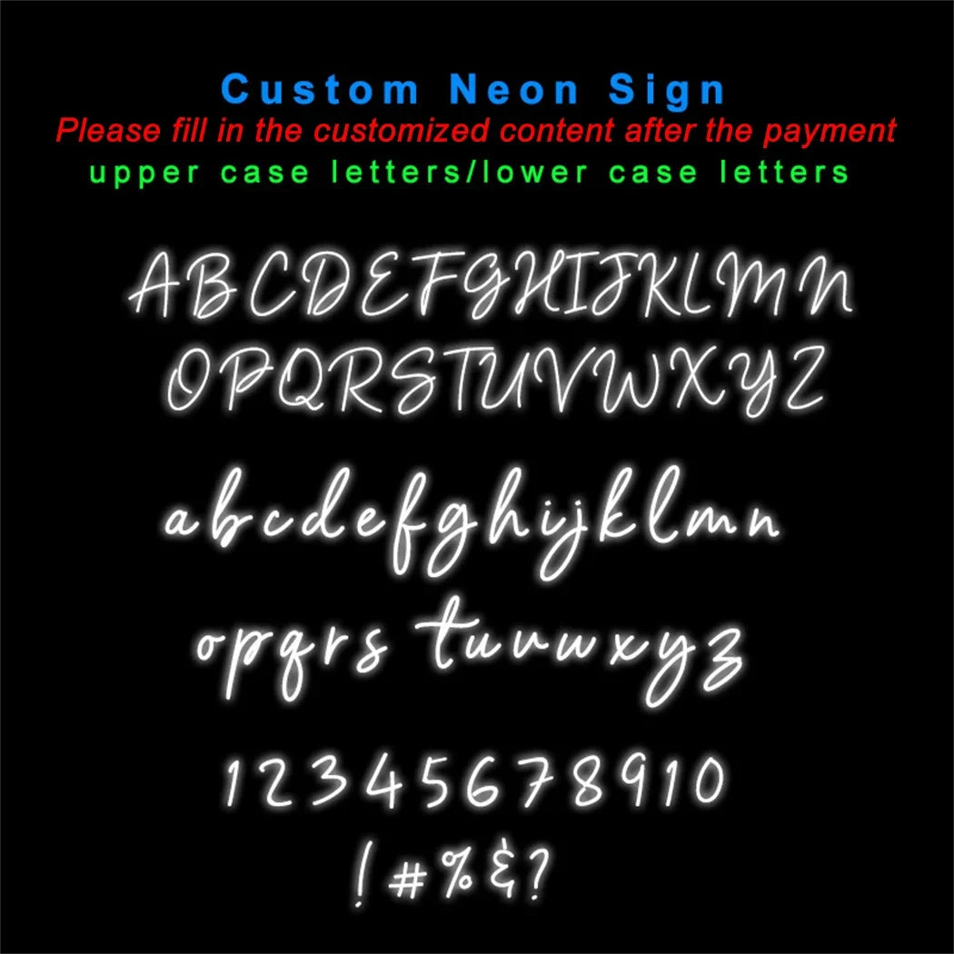 Custom LED Neon Name Sign - Personalized Light for Bedroom, Kids Room & Wall Decor