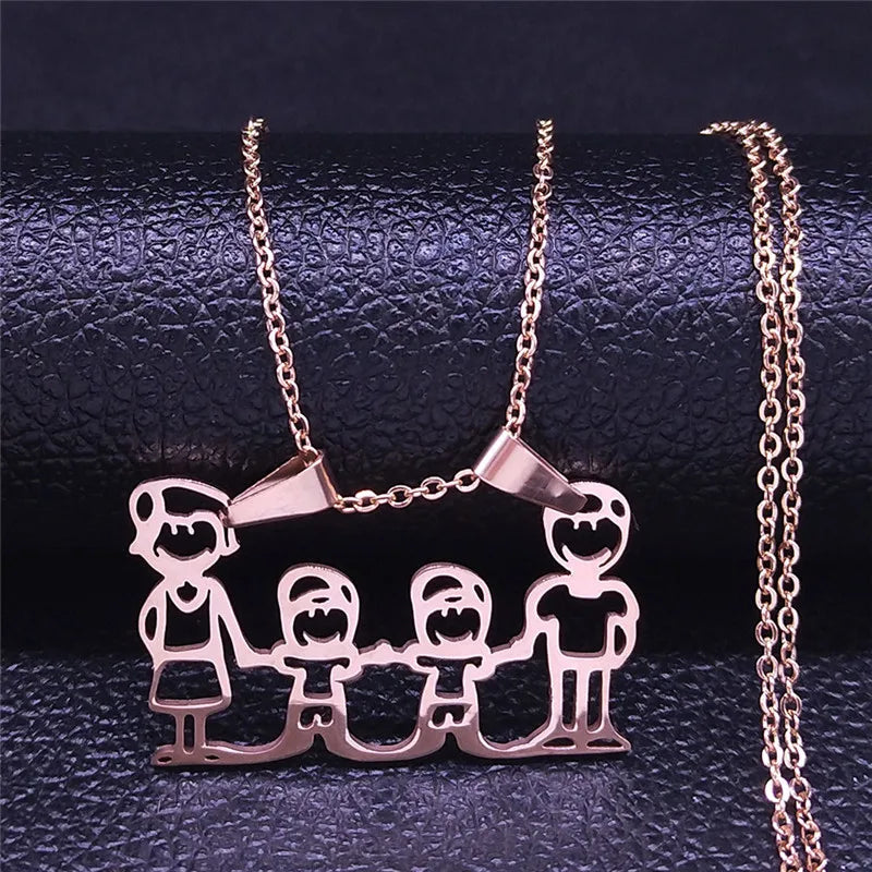 Mama Family Stainless Steel Necklace