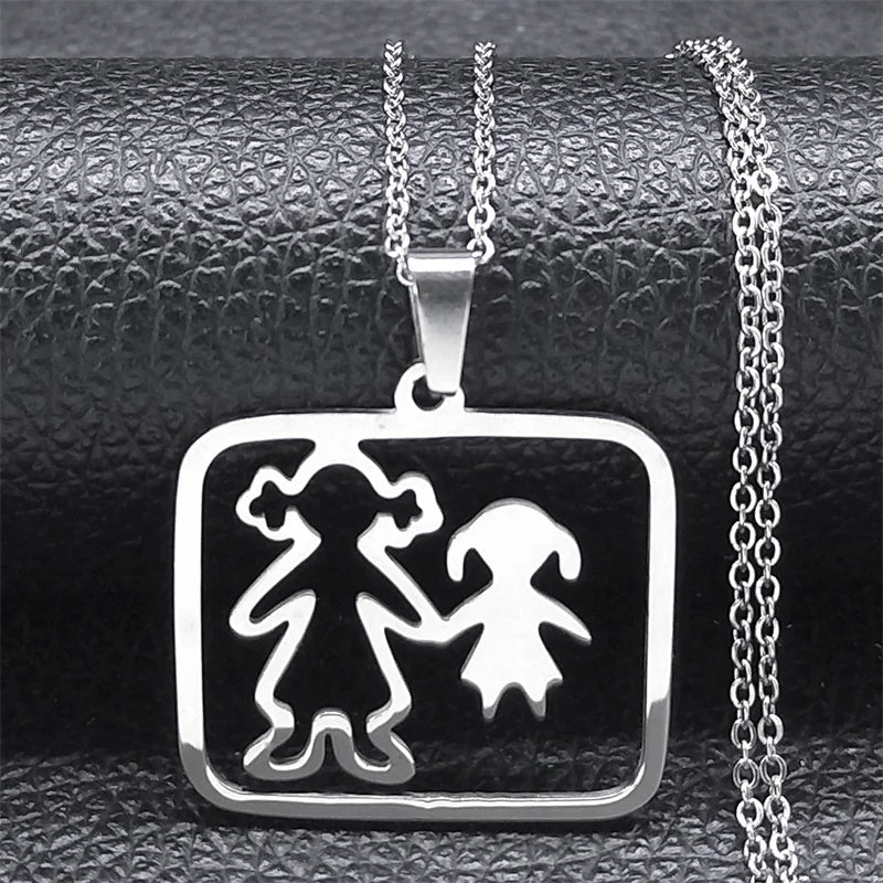 Mama Family Stainless Steel Necklace