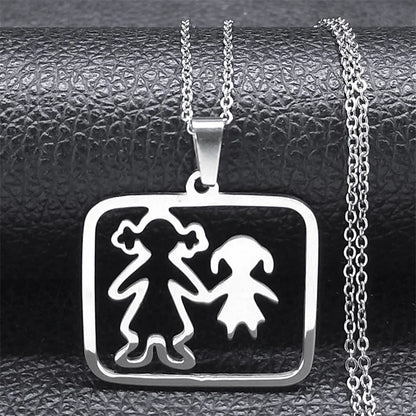 Mama Family Stainless Steel Necklace