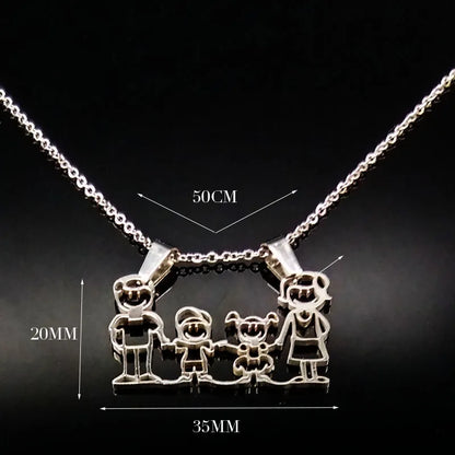 Mama Family Stainless Steel Necklace
