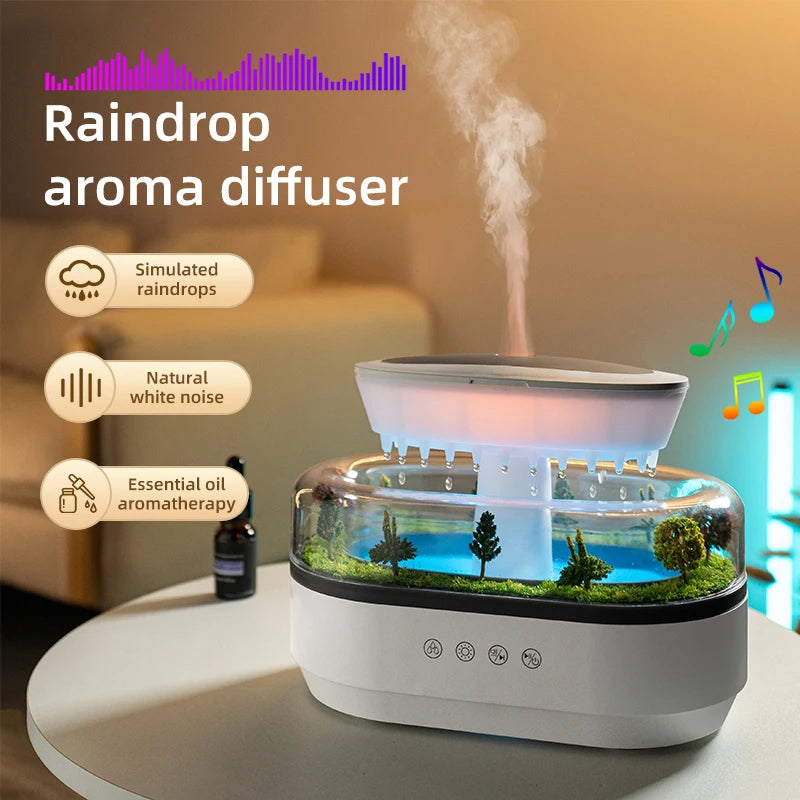 Rain Cloud Aroma Diffuser with 7 Color Night Light
