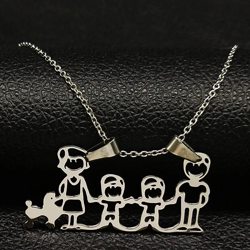 Mama Family Stainless Steel Necklace