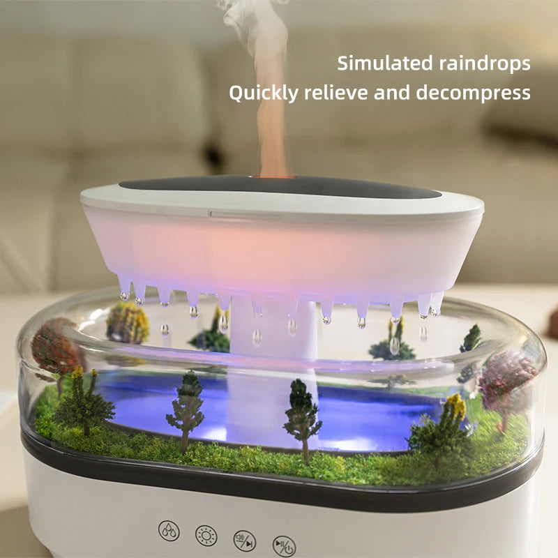 Rain Cloud Aroma Diffuser with 7 Color Night Light