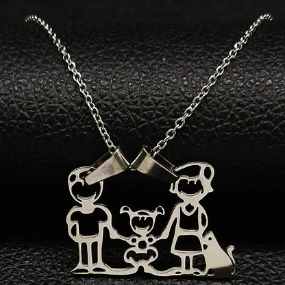 Mama Family Stainless Steel Necklace