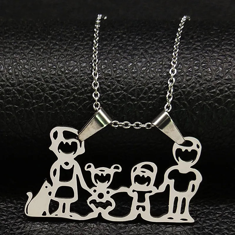 Mama Family Stainless Steel Necklace