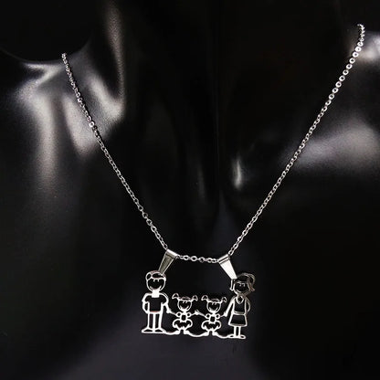 Mama Family Stainless Steel Necklace