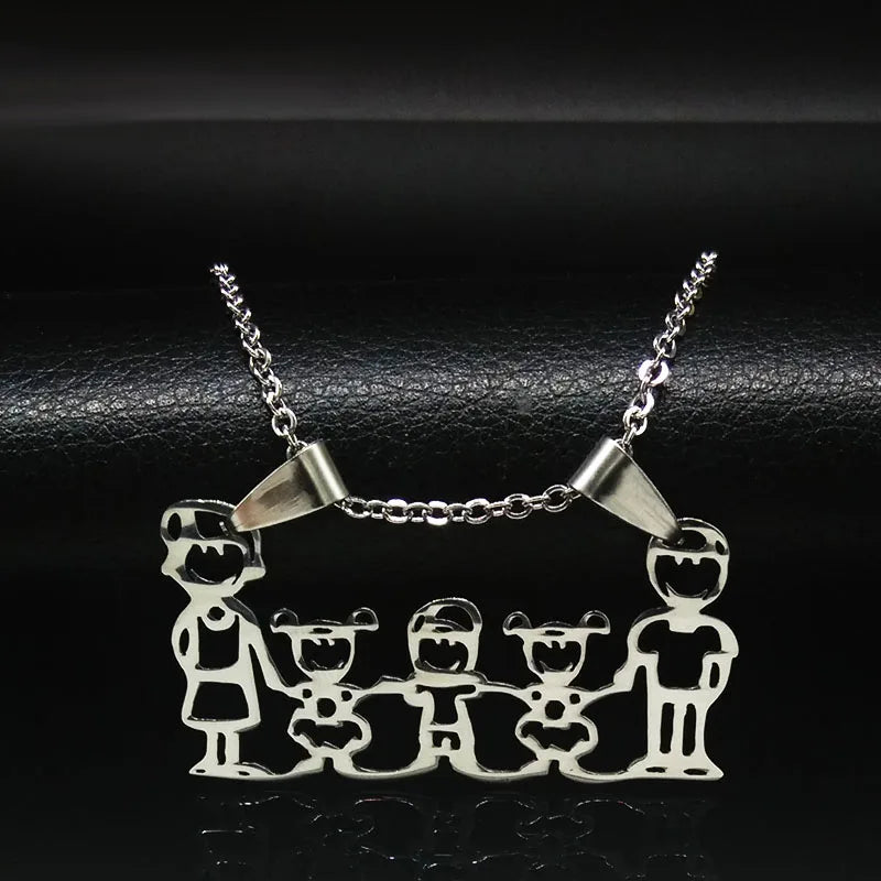 Mama Family Stainless Steel Necklace