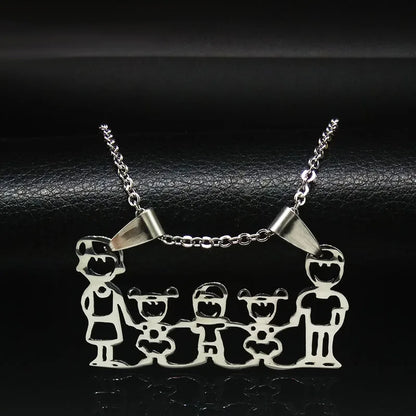 Mama Family Stainless Steel Necklace