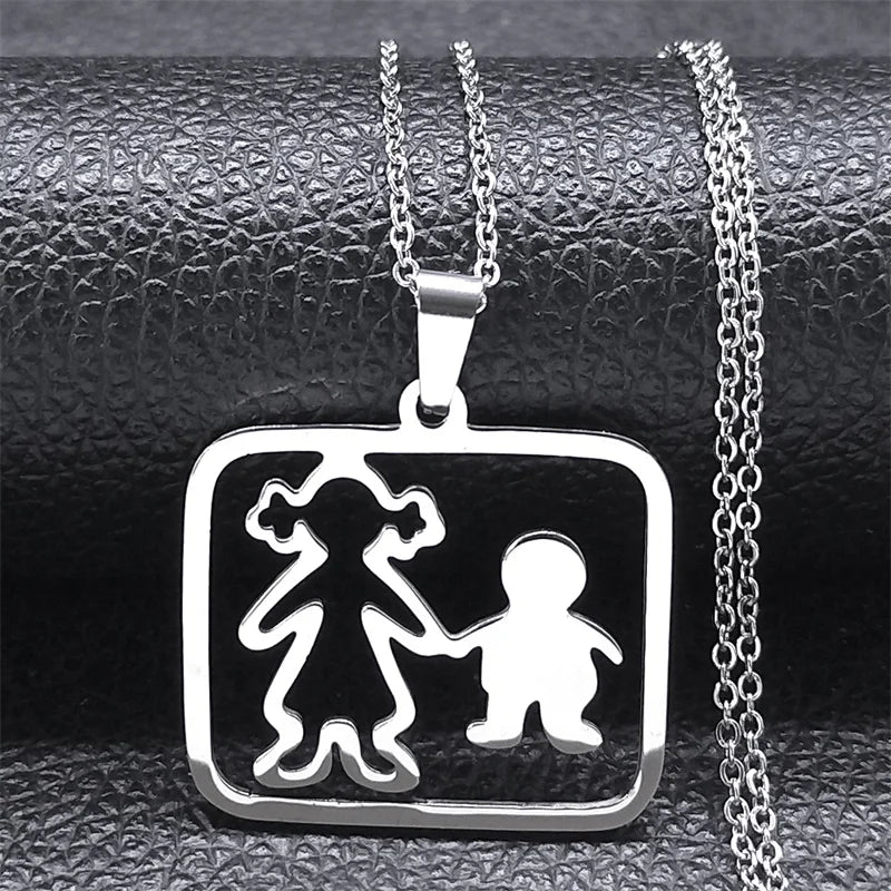 Mama Family Stainless Steel Necklace