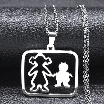 Mama Family Stainless Steel Necklace