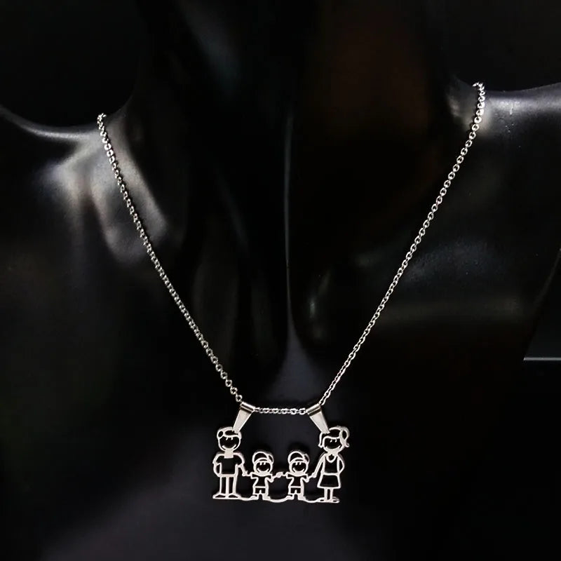 Mama Family Stainless Steel Necklace