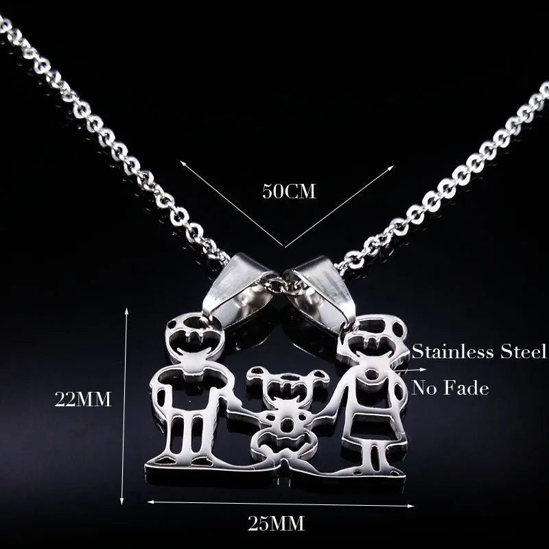 Mama Family Stainless Steel Necklace