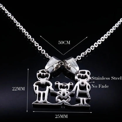 Mama Family Stainless Steel Necklace