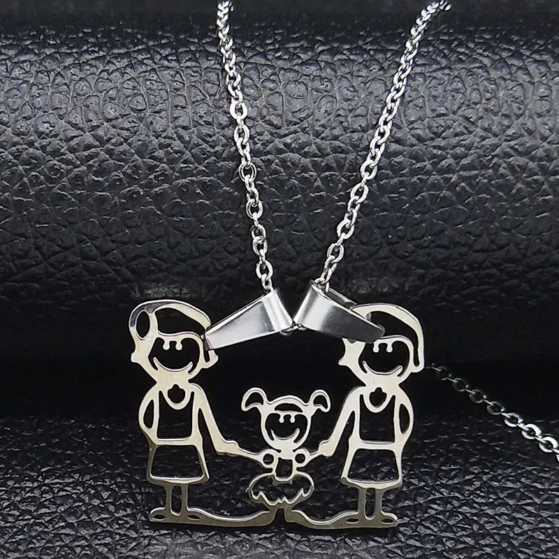 Mama Family Stainless Steel Necklace