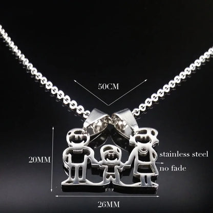 Mama Family Stainless Steel Necklace